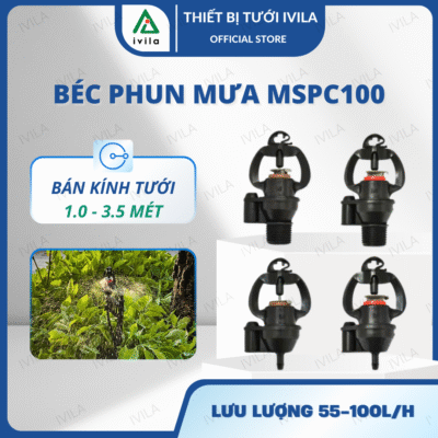 Béc phun mưa bù áp 100l/h - MSPC100 ren 7mm