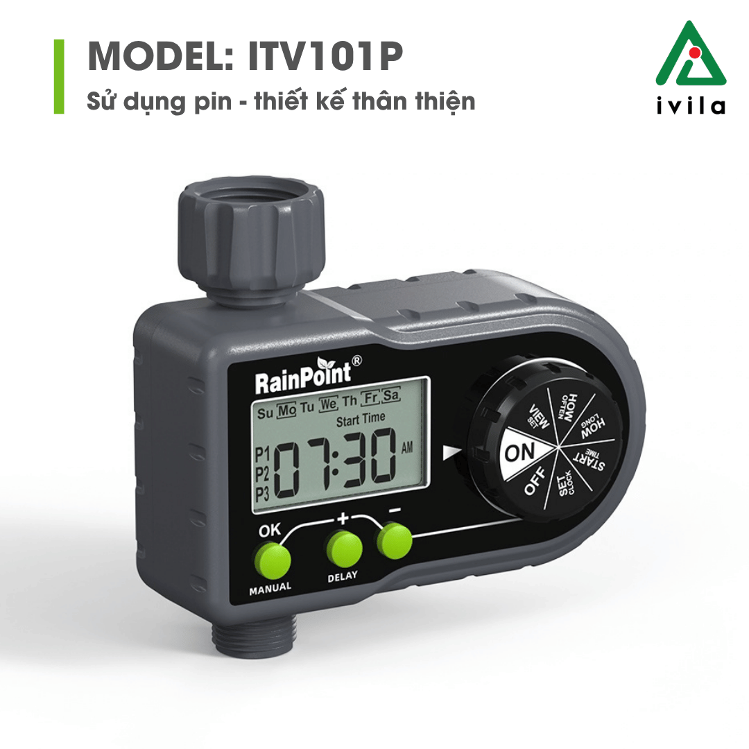 Bộ điều khiển tưới Rain Point sử dụng pin (Digital Water Timer) - Ảnh 4