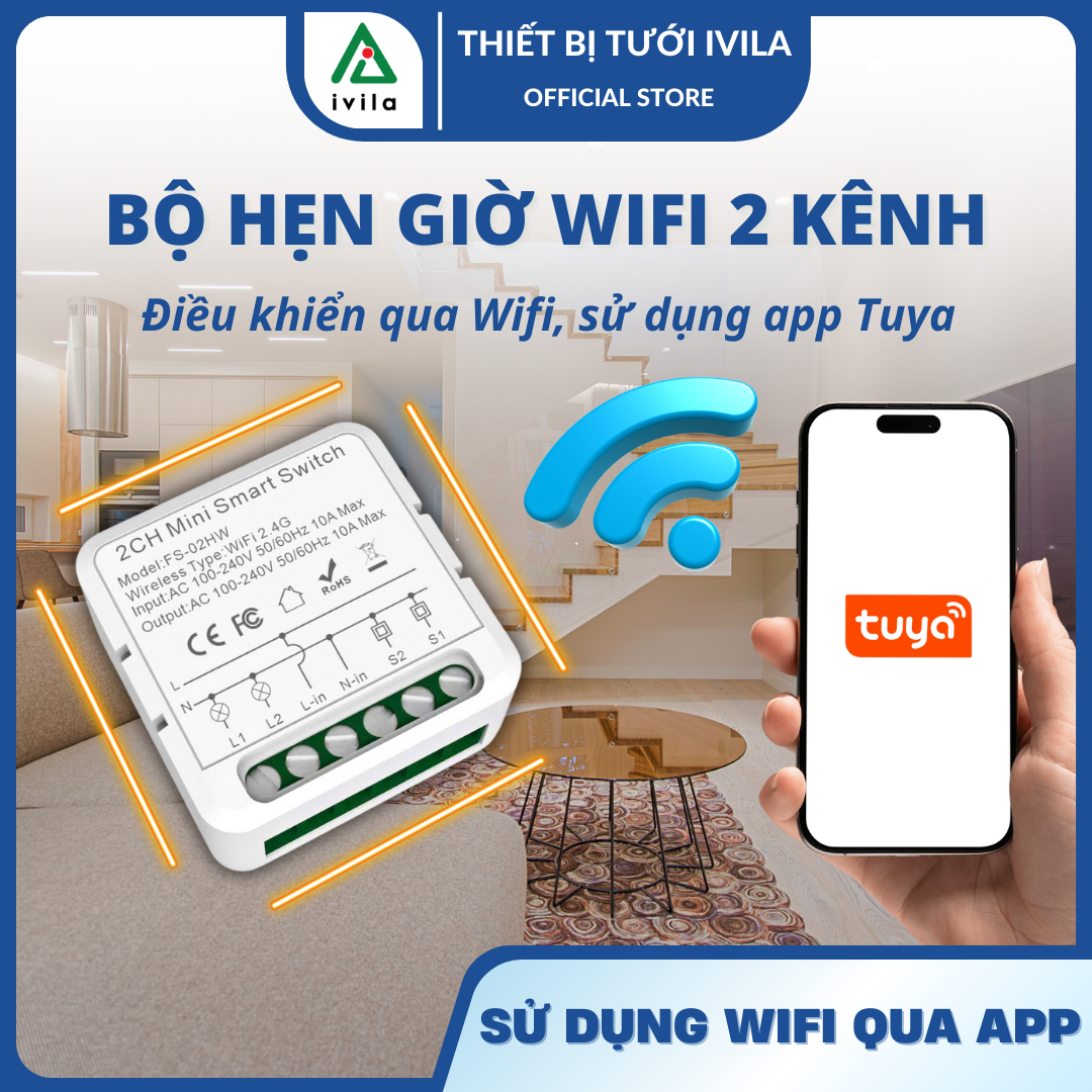 Bộ hẹn giờ wifi 2 kênh
