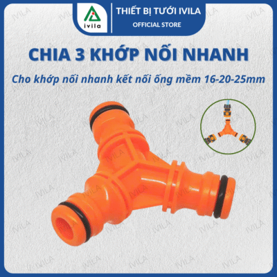 Khớp nối chữ Y kết nối 3 đầu khớp nối nhanh 16mm
