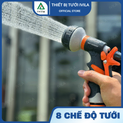 Vòi phun nước tưới cây đa năng 8 chế độ MAY GARDEN VPA101