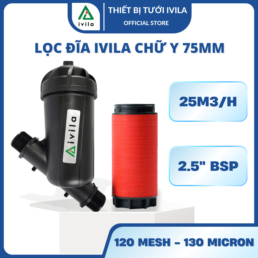 Lọc đĩa IVILA chữ Y 75mm