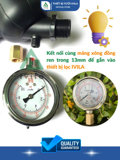 Đồng hồ đo áp suất nước IVILA - Ảnh 4