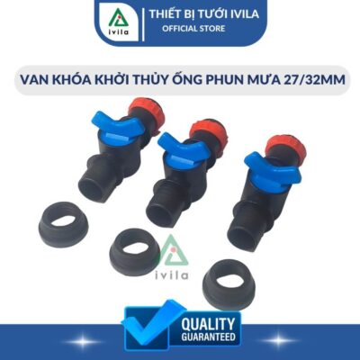 Van khóa khởi thủy ống phun mưa phi 27mm (khởi thủy ống cứng PVC, HDPE)
