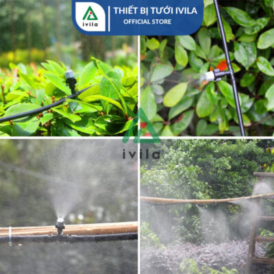 Bộ kit phun sương dây 6mm 1 cửa cam - Ảnh 7