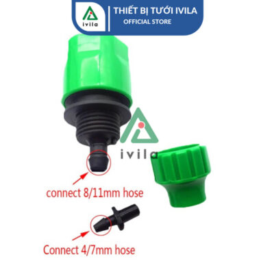 Bộ khớp nối nhanh từ ren 27/21mm ra ống LDPE 6m/8mm - Ảnh 5