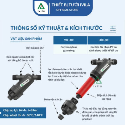 Lọc đĩa IVILA chữ Y 75mm - Ảnh 6