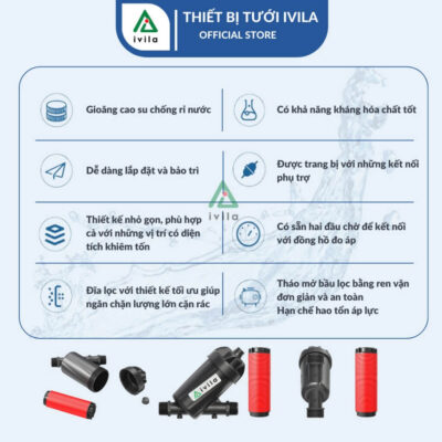 Lọc đĩa IVILA chữ Y 75mm - Ảnh 5