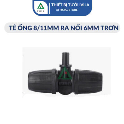 Tê nối nhanh ống mềm 8/11mm ra nối 6mm trơn