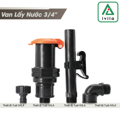 Van lấy nước nhanh nhựa 3/4"loại khớp - Ảnh 3