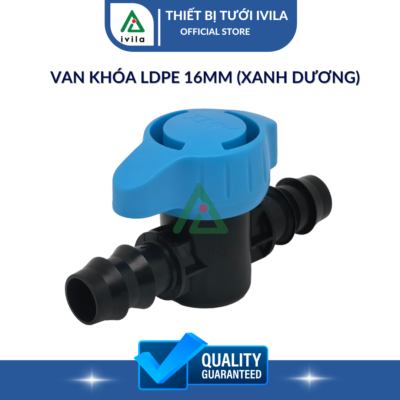 Van khóa LDPE 16mm (xanh dương)