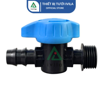 Van khóa LDPE 16mm ren 21mm (1/2) (xanh dương) - Ảnh 3