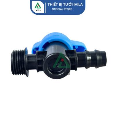 Van khóa LDPE 16mm ren 21mm (1/2) (xanh dương) - Ảnh 4