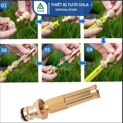Vòi xịt nước tưới cây đa năng bằng đồng VXD201 - Ảnh 4