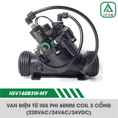Van điện từ IGS 60mm (2'') - Coil 3 cổng - Ảnh 4
