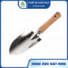 Xẻng xúc đất mini thép không gỉ, tay cầm gỗ XC164