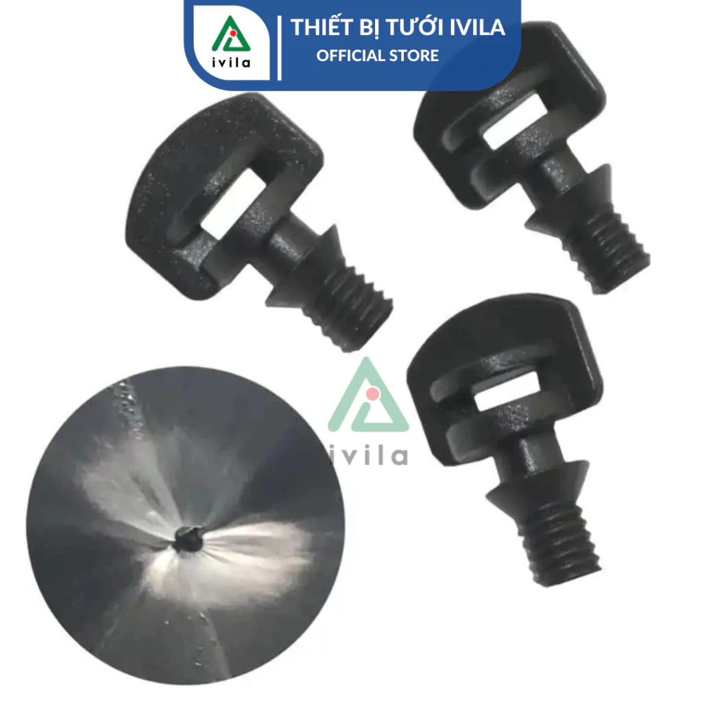 Béc bọ phun sương màu đen 1.8mm gắn ống 6mm