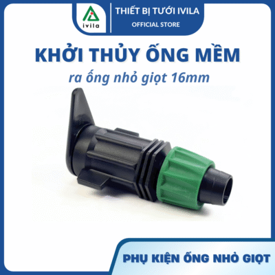 Khởi thủy ống mềm ra ống nhỏ giọt vặn 16mm ZM (Xanh đậm)