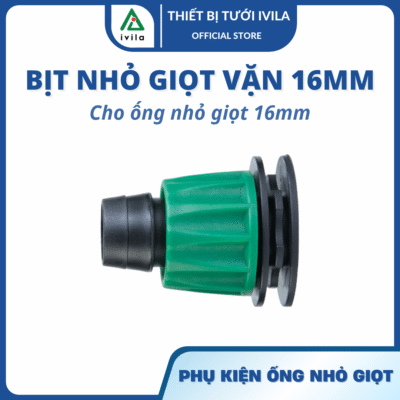 Bịt nhỏ giọt vặn 16mm ZM (Xanh đậm)