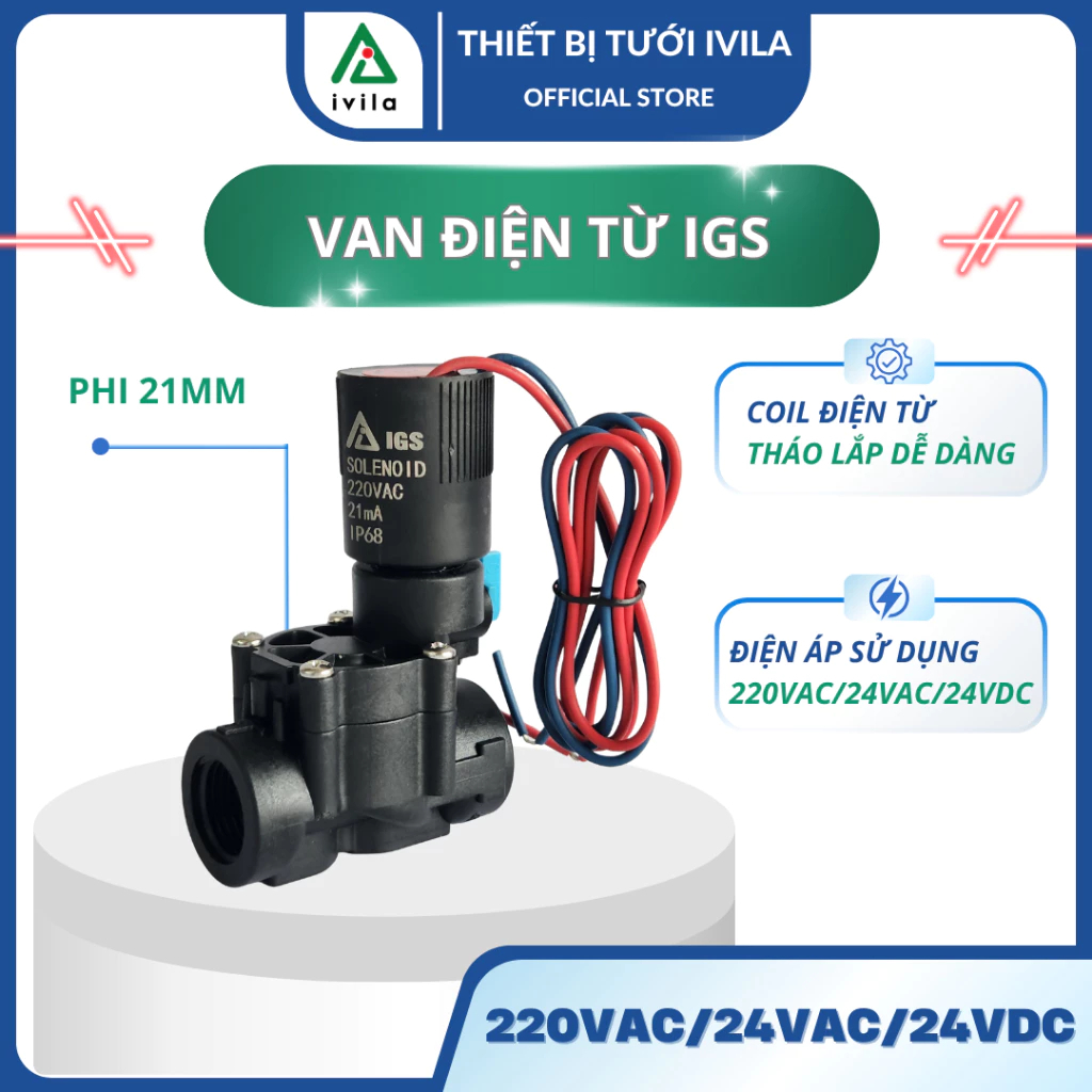 Van điện từ IGS 21mm (1/2'') - IGV121 - Ảnh 2