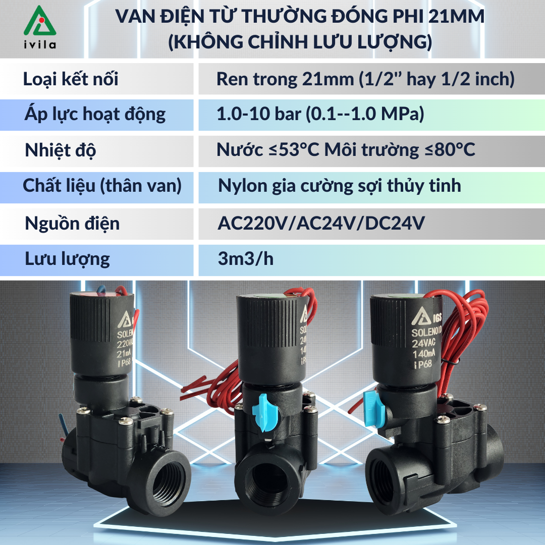 Van điện từ IGS 21mm (1/2'') - IGV121 - Ảnh 3