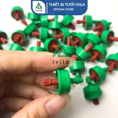 Béc nhỏ giọt bù áp, chống rỉ 8l/h (màu nâu, loại to)